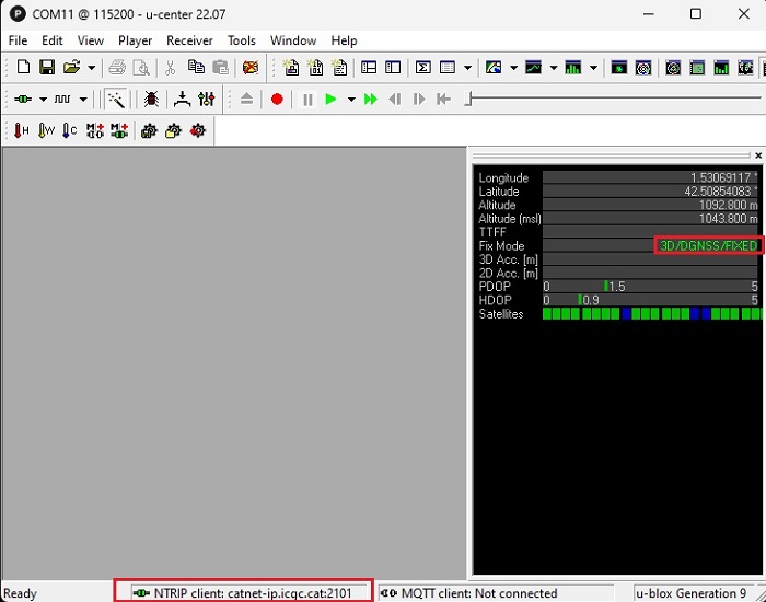 How to connect simpleRTK2B series receiver to aNTRIP correction service viaPC step8