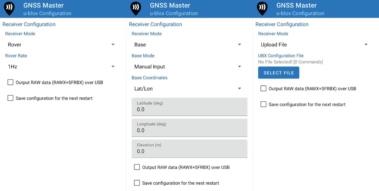 GNSS Master Configuration
