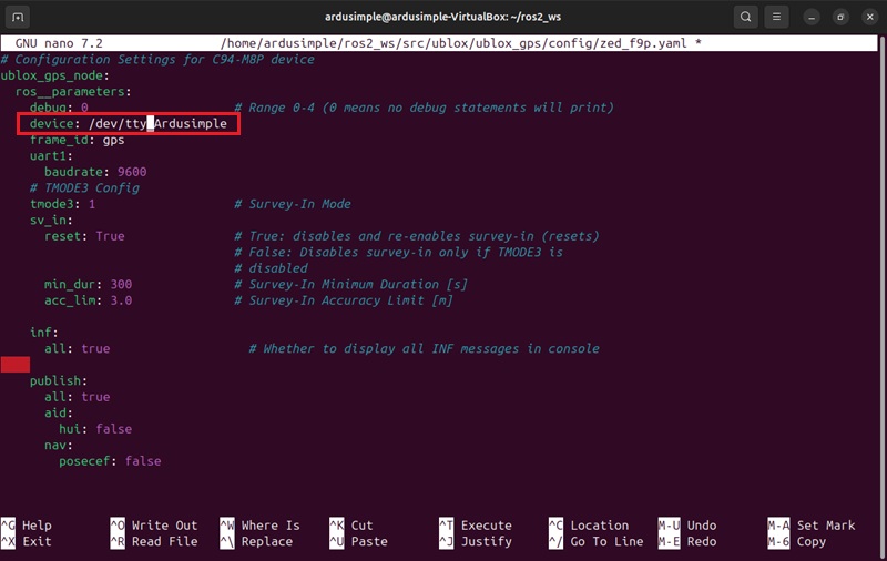 integration u-blox ZED-F9P rtk receiver with corrections into ROS2