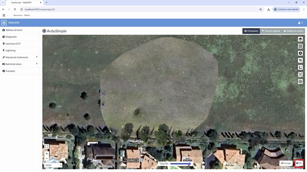 instruction manual create precise 3D map with GCP and drone on WebODM