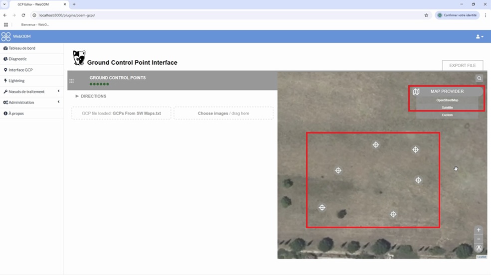 instruction manual create precise 3D map with GCP and drone on WebODM