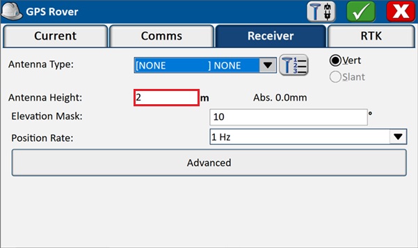 Manual setup and mapping using affordable RTK kit in Carlson SurvPC - height pole
