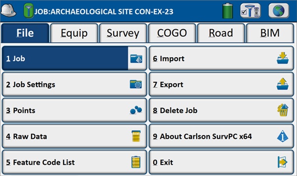 Manual setup and mapping using affordable RTK kit in Carlson SurvPC - new job